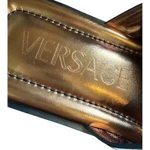 Versace | Shoes | Nwt Versace La Greca Metallic Leather  display picture 2